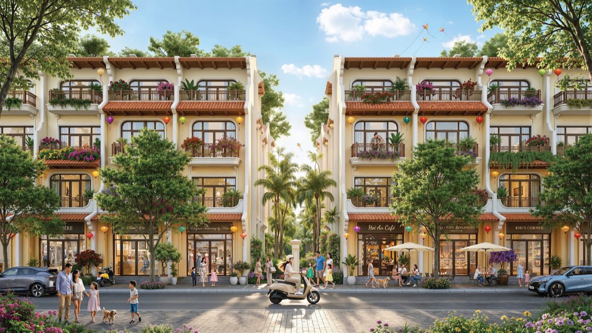 Mẫu nhà phố Vinhomes Saigon Park – Mặt tiền xanh, ban công cây