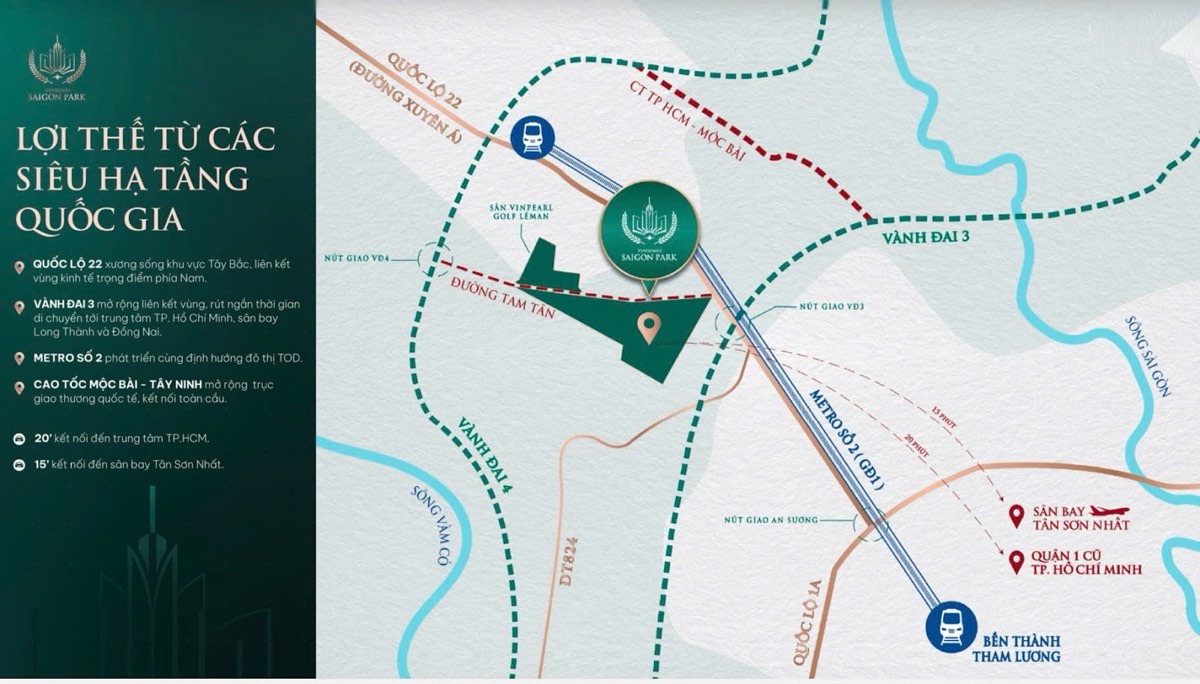 Bản đồ vị trí Vinhomes Saigon Park
